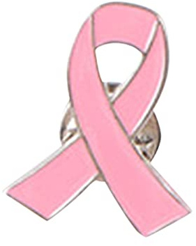Broche ruban rose métal sensibilisation cancer du sein badge vintage pin's soutien espoir accessoire pour femmes hommes événement octobre rose bijoux solidaires décoration vêtements (M)