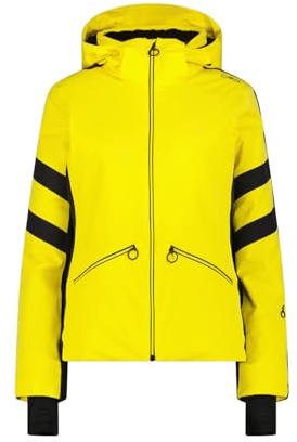 CMP Damen Way-Stretch Skijacke mit Abnehmbarer Kapuze Gr. XL = 44 | WP 20.000 & MVP 10.000, Clima-Protect-Membran, verschweißte Nähte, Schutz vor Nässe