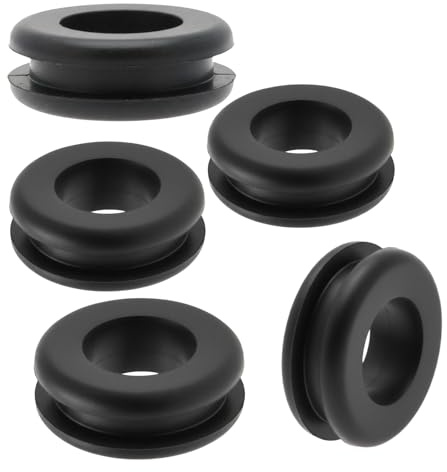 Rubber Downstem Grommet Seal – Universal Bong Water Pipe Downpipe Ring, Flexible Tight-Fit Eyelet for Glass & Plastic Pipes (5pcs)