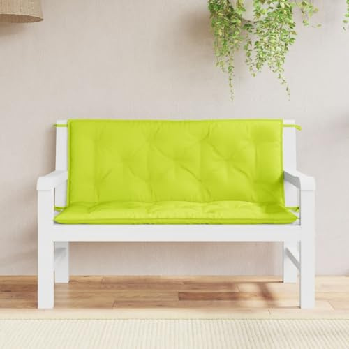 Genérico Cojines de Banco de jardín 2 uds Verde Brillante 120x50x7 cm,Casa y jardín,Decoración,Cojines para sillas y sofás,Verde,361689