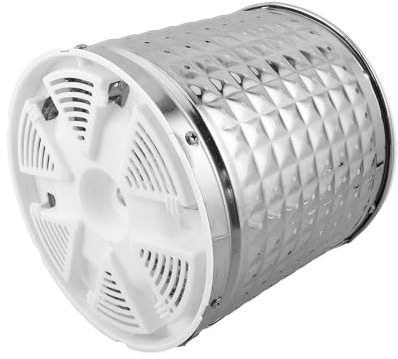 Stainless Steel Spin Dryer Basket for Small Washer Replacement Silver | Reinforced Build, Universal Fit for Portable Laundry Units, Suited to Dorm Rooms and Humid Conditions
