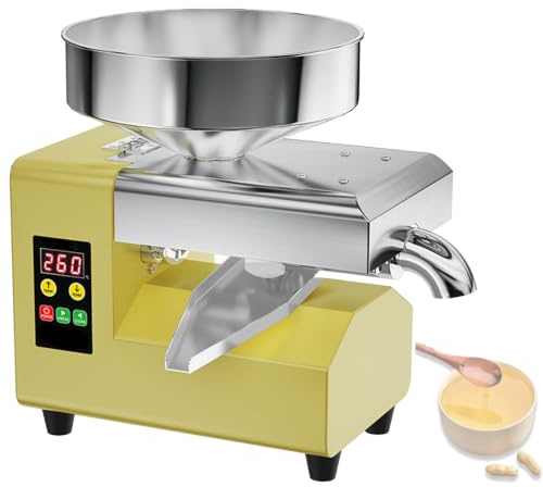820w/1100w Oljepress, Oljepress I Rostfritt StåL Med Digital, BorstlöS Motor, FöR JordnöTter, Sesam, LinfröN, ValnöTter, Solros, Varm-/Kallpressning R8S
