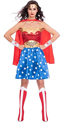 amscan Offiziell lizenziertes Wonder Woman Kostüm für Damen