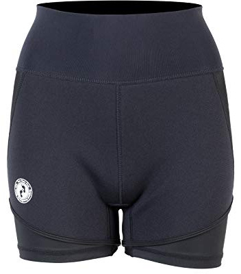 Two Bare Feet Women’s Neoprene Wetsuit Hotpants – 2.5mm Thermal Short Shorts for Swimming, Surfing & Water Sports (Black Overlaid, S)