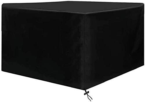Abdeckung für Gartenmöbel,Alle Größen,Abdeckhaube für Gartenmöbel und für rechteckige Sitzgarnituren,Regenschutz und Staubfest, Anti-UV, Schwerlast 300D -Oxford Gewebe,180x100x75cm-Schwarz