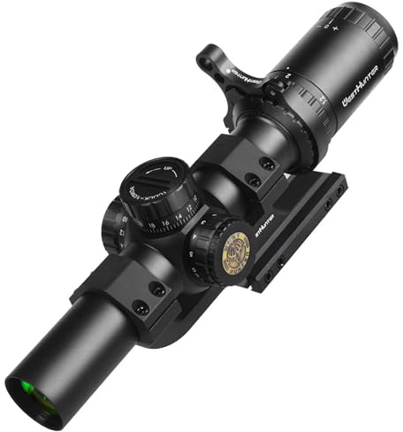 WestHunter Optics HD 1.2-6x24 FFP Mira Telescópica, Tubo 30 mm, retícula iluminada 1/2 Moa, Compacto- Indicada Únicamente para Actividades Deportivas