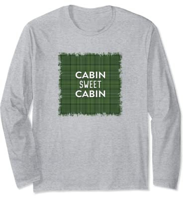 Cabin Sweet Cabin Green Plaid Light Langarmshirt