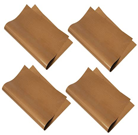 DOITOOL Tapis de Cuisson Antiadhésif 40x60 Cm Tissu Fibre de Verre Ptfe Résistant la Chaleur 260°c Réutilisable 4 Pièces pour Four Pâtisserie Cuisson Maison
