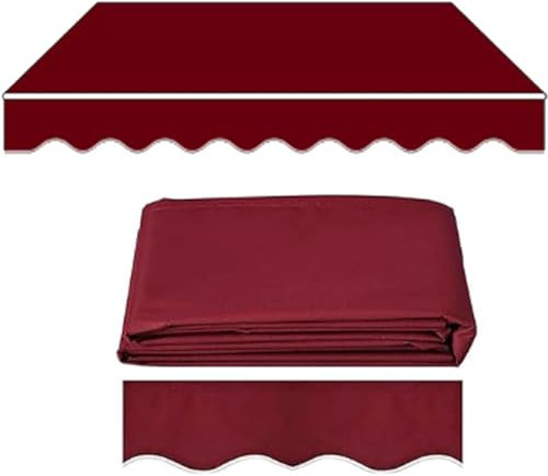 Markisen ersatzbespannung wasserdicht Terrassensonnenschutz Markisenstoffe Anpassung der Ersatzstoffgröße PVC-Oxford-Tuch klemmmarkise Fenstermarkise für Terrassen, Fenster, Veranden (Size : 12x8ft(3