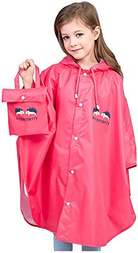 Regenponcho Kinder Schulranzen Mädchen Jungen Regenfest Regencape Cartoon Wasserdicht Atmungsaktiv Regenjacke Tragbare Faltbare Regenmantel Poncho Regenanzug Mit Rucksackabdeckung fur 2-14 Jahre