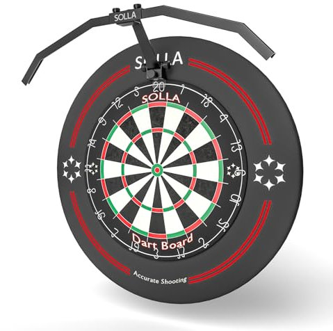 SOLLA LED Folding Dartboard Light,TOR135 Portable Lighting System for All Dart Boards,Adjustable Irradiation Angle and Brightness,Professional Illuminated Darts Accessories