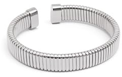 SINGULARU - Brazalete Big Belt. Acero con Acabado Brillante. Pulsera Elegante con Apertura Flexible y con Grosor del Hilo de 4,5mm. Joyas para Mujer