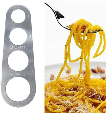 Silver kreativ spaghettimätare, rostfritt stål spagettimätverktyg pasta portion kontroll prylar del matlagning verktyg för pasta och nudlar