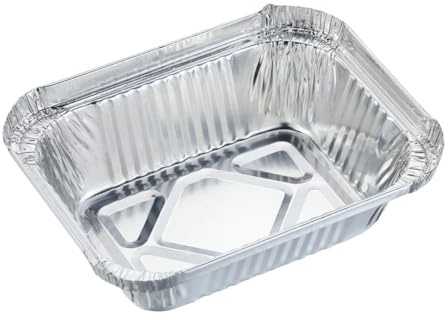 Hrlace 20 Stück Grill Aluschalen Einwegschalen aus Aluminium Grillschalen Aluminiumfolie Schalen Aluminium-Folien-Bratschalen Behälter für Kochen Backen Grillen Einfrieren Küche 211# 750ML