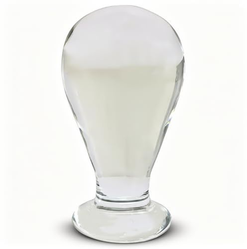 Plug en verre – Dildo 6 cm Ø en verre – Bouchon anal 11,4 cm de haut, pesant 410 g – Analplug XL, transparent et massif – FOPS G84L