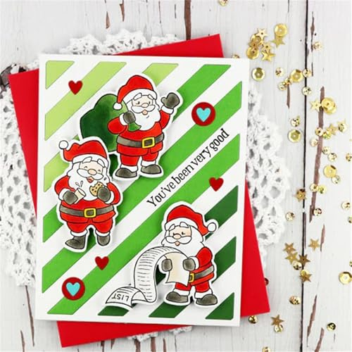 Weihnachten Weihnachtsmann Silikon Stempel und Metall Stanzschablone für Kartenherstellung