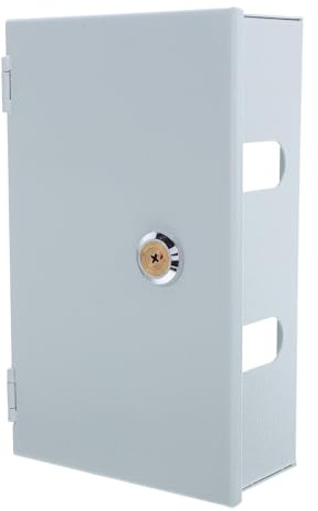KICHOUSE Scatola Presa Esterna con Serratura e Chiavi, Scatola di Derivazione Resistente alle Intemperie per Ricarica Veicoli Elettrici, Custodia da Parete 2 Moduli per Uso Industriale