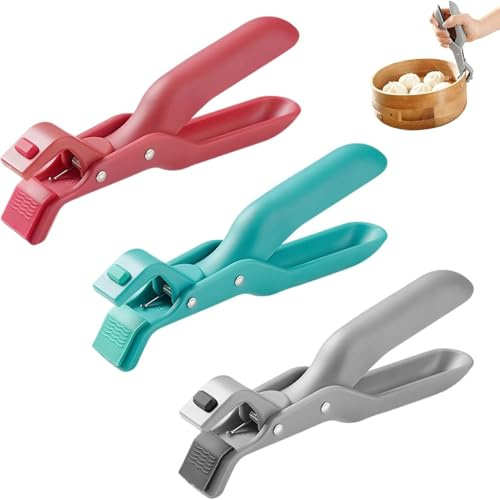 Multi-Function Anti-Scald Bowl Clip - 2026 Upgraded Silicone Hot Plate Grippers for Kitchen, Heat Resistant Anti Slip Bowl Holder for Dishes, Pots, Pans & Oven Safe Use (3, Mix)