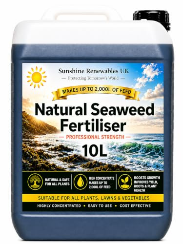 Liquid Seaweed Fertiliser – Professional Strength Concentrated Plant Feed (1:200) – Organic Feed for Gardens (10L)