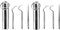 DCQQ Lot de 2 Cure Dent Metal kit Portable réutilisable porte-cure-dents en acier inoxydable Cure-Dents Nettoyage de Crochet de Dent Grattoir avec Porte-Clés pour Pique-Nique et Camping en Plein Air