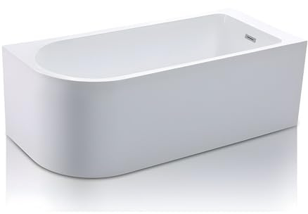 Vente-unique - Baignoire d'angle - 170 x 75 x 58 cm - Blanche - Angle droit - 240 L - ANIKA