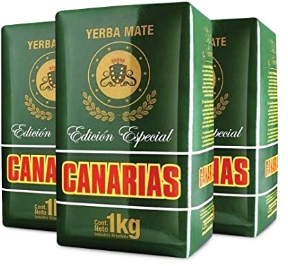 Pack de Yerba Mate Canarias Edicion Especial 1Kg - 3 Unidades - Total 3 Kg de Yerba Mate