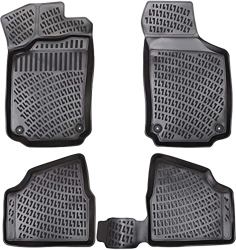 Rizline 3D Fussmatten für Opel Corsa C 2000-2006 | Gummimatten aus TPE Gummi, Passgenau, Wasserdicht, Hoher Rand, Rutschfest, Leicht zu Reinigen
