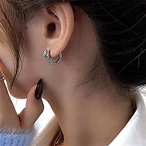Aneneiceera Schlange Ohrringe Winzige Schlange Ohrmanschette Silber Huggie Serpent Drop Ohrringe Coole Tasche Schlange Ohr Jacke Aussage Tier Ohrmanschette Ohrringe Schmuck Für Frauen Und Mädchen
