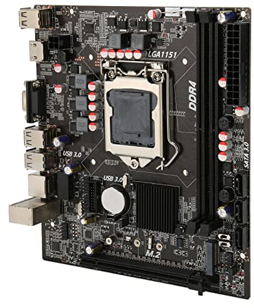 Topiky Carte Mère H110, Carte Mère de Jeu Double Canal DDR4 So DIMM LGA 1151, M ATX, 32 Go/s, SATA3.0, USB3.0, USB2.0, Interface Multimédia HD, Interface VGA, Interface M.2