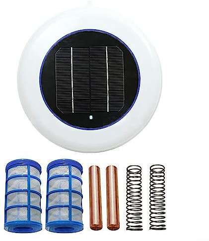 Solar-Pool-Ionisator Poolreiniger, Schwimmbadreiniger, Kupfer-Silber-Ionenreiniger, Solar-Schwimmbad-Ionisator für SPA, Teich, Pool, A