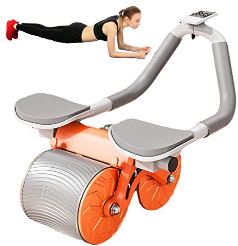 Zankie Plank Ab Roller Wheel für Core Trainer – automatisches Rebound-Bauchrad | 4d Ab Roller Ellenbogenstütze Rebound Bauchrad|Fitness Abs Trainer Roller Rad