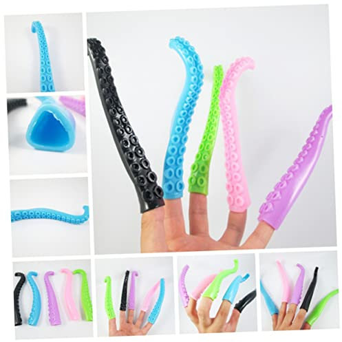 Abaodam 5stücke Teiliges Octopus Tentakel Fingerpuppen Aus Realistisch Gestaltete Junge Mädchen-handspielzeuge Lustige Rollenspiel-Artikel Zufällige Farben Party Geschenkideen Für Mädchen