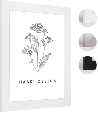 Haak Bilderrahmen Keno Weiß (matt) 33 X 98 cm Rahmen für Bilder Urkunden Poster Puzzle MDF Wechselrahmen
