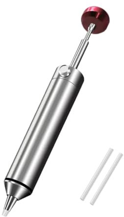 SamHeng Solder Sucker Tool Desoldering Pump Remover with High Temperature Resistant Silicone Nozzle, Portable Aluminum Housing Stronger Suction Power, Essential Accessory for Professional Welders
