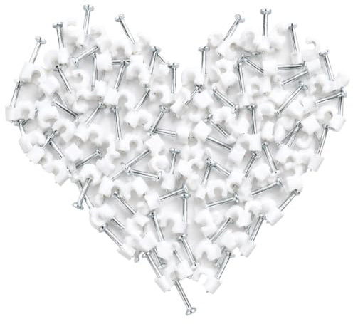 100pcs Small Cable Clips,3mm Round Cable Clips Assortment Cable Holder Management Wire Tidy Clips