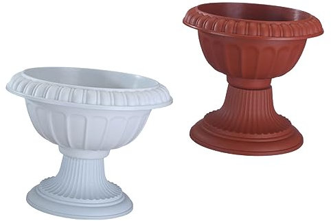 MERRYHAPY Stilvolles Blumentopf-Set Mit Römischen Säulen 2 Stück Für Hochzeiten Zuhause Büro Dekoration