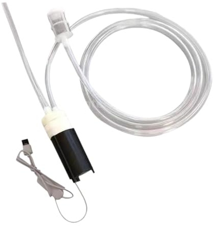 Fenteer Brew Siphon Pumpe USB Elektrische Weinpumpe Transferpumpe Zubehör Siphonrohr Einfach zu bedienendes tragbares Weinabsauggerät