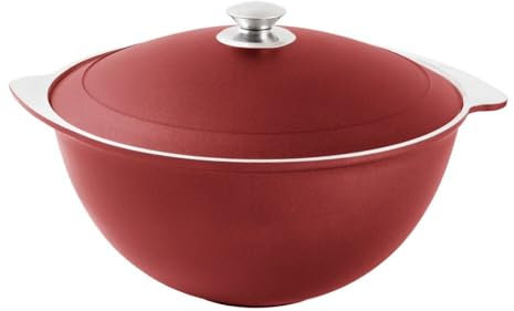 Calderone asiatico in alluminio pressofuso con coperchio, 12,7 Qt (12 L) Kazan in alluminio pressofuso per fare pilaf, pentola da forno olandese, pentole da cucina da campeggio, caldero in alluminio