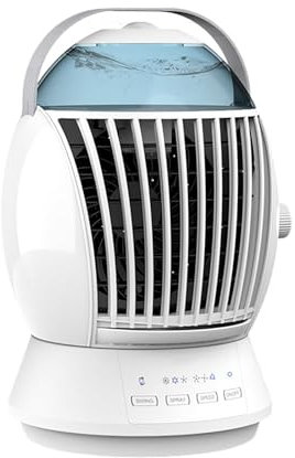 Ventilatore Usb da Tavolo Mini ventola di raffreddamento portatile USB con piccole funzioni di ventola del condizionatore d'aria con nebulizzazione d'acqua Design da Ventilatore Portatile Potente