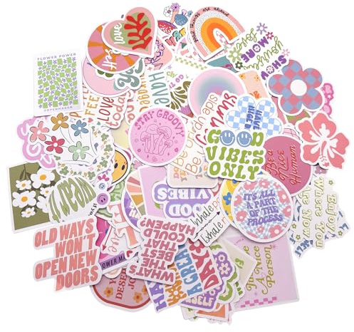 SANJSJHXJ 100 Pack Waterproof Inspirational Stickers with Danish Soft Aesthetic for Scrapbooking, Laptops, Water Bottles, Skateboard - Perfect Sticker fotoalbum & Kindle Sticker Decor