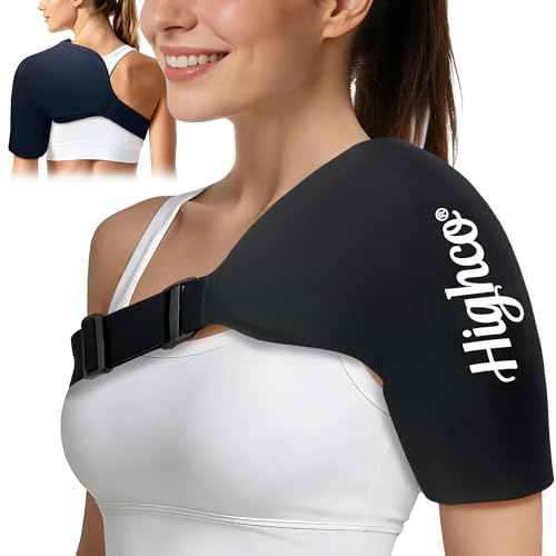 Shoulder Ice Pack Wrap for Rotator Cuff and Arm,Reusable Compression Cold Brace for Pain Relief & Muscle Relaxation,Tendonitis,Swelling,Discomfort After Surgery,Hot &Cold Therapy Ice Pack for Shoulder (XLarge-Black)