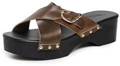 Ancient Greek Sandals Women's Marilisa Sabot Sandals, Khaki, 9 Medium US