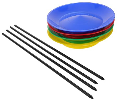 Supvox Jonglierteller Satz Für Kinder Und Anfänger Aus Kunststoff Mit Stäben Leicht Bunt Zirkusspielzeug Für Jongliertricks Und Partyspiel