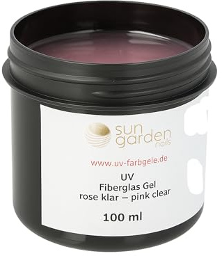 Sun Garden Nails Fiberglas Gel Rose Klar 100ml Aufbaugel UV Nail Gel