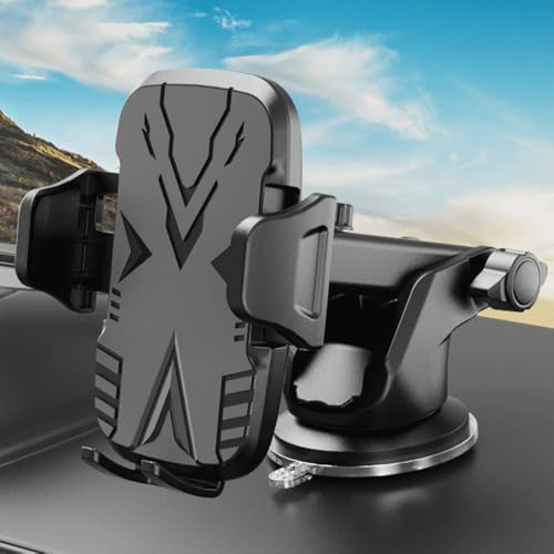 Yollo Car Phone Holder, 2025 Adjustable Car Phone Mount 360° Rotation for Dashboard/Windscreen, Upgraded Strong Suction, One Button Release Mobile Phone Holder for iPhone 4.0''-7.0'' Smartphones.