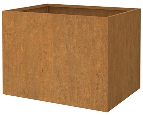 Pflanzkübel aus Cortenstahl 62x47x46 cm - Großer Pflanzcontainer für Garten & Terrasse - Wetterfest & langlebig - Modernes Design für Pflanzenliebhaber