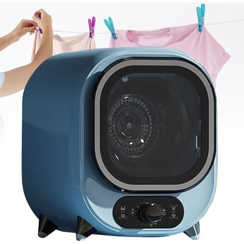 Sèche-Linge À Condensateur Portable, Mini-Sèche-Linge Compact, Capacité Charge 0,8 Kg, Faible Bruit, Pour Voyage, Appartements, Dortoir Étudiant, Hôtel, Maison(Blue)
