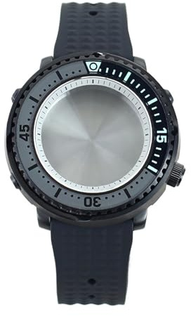 1st svart 43,3 mm klockfodral Rem C3 Bezel Safir for NH35 NH36 NH34 4R36 Urtavla 28,5(White chapter ring 3)