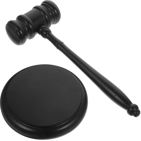 HOOWIFFY Mazo de Juez de Madera de Haya 42x90 Mm Martillo para Subasta Base Mazos de Madera Maciza para Abogados y Jueces para Sala de Audiencias