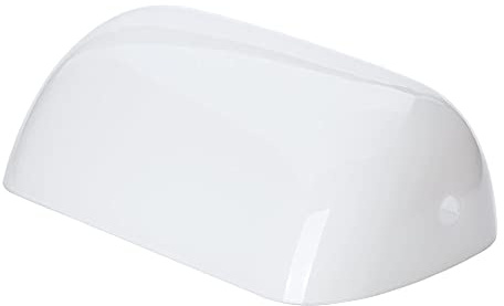 Ersatzglas, Bankerslampe (6 x 22,5 x 13,5 cm tief), Ersatzlampenschirm aus Glas, Ersatzschirm für Bankerslampen, Leuchten, Lampen, Glänzend, Weiß